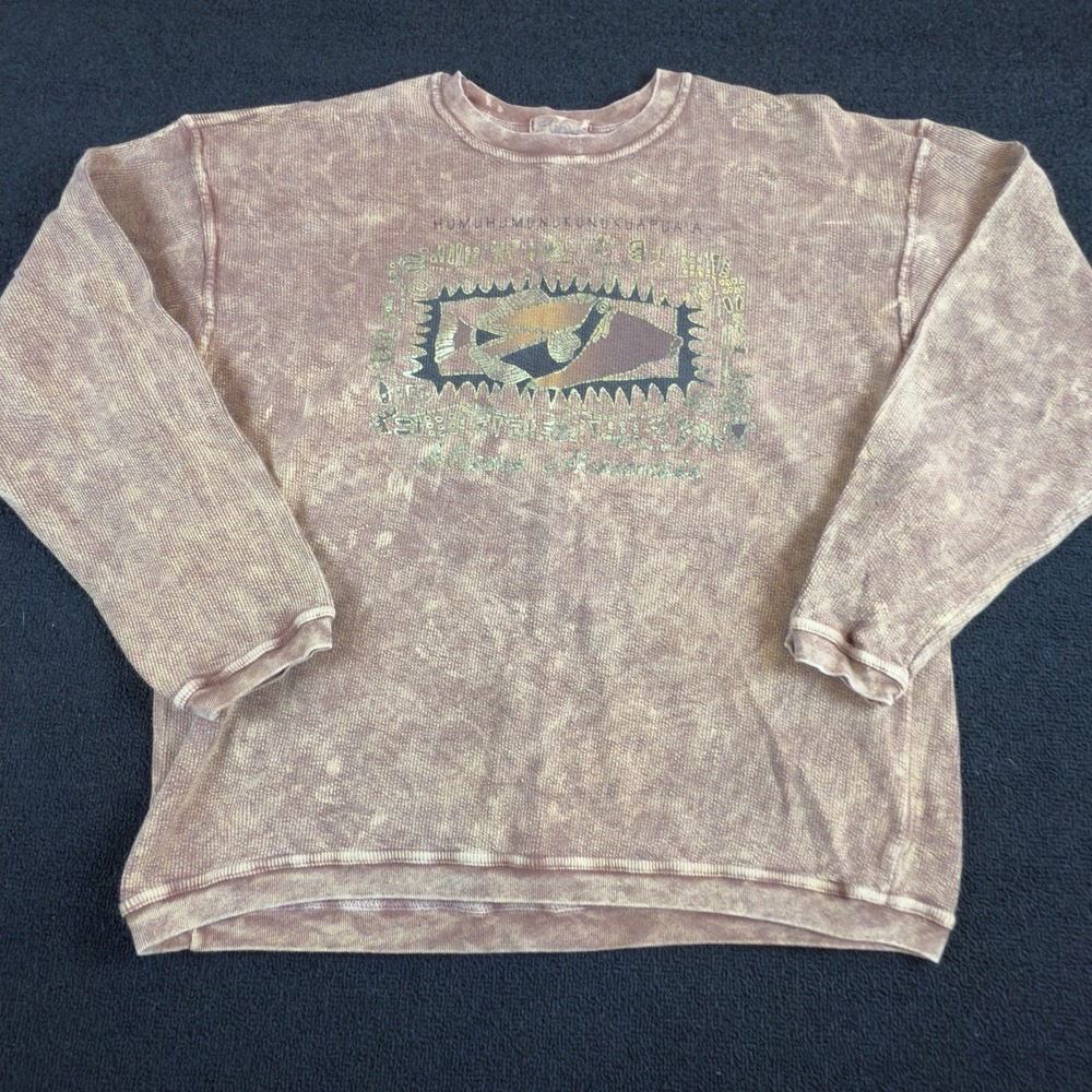 Vintage 90's Guava Beach Gold‎ Detail Graphic Sweatshirt Maui Hawaii Size Medium